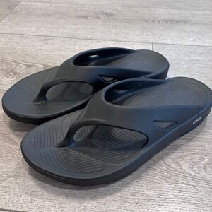OOFOS OOriginal Recovery Sandals Mens 11 Womens 13 Black Flip Flops Comfort